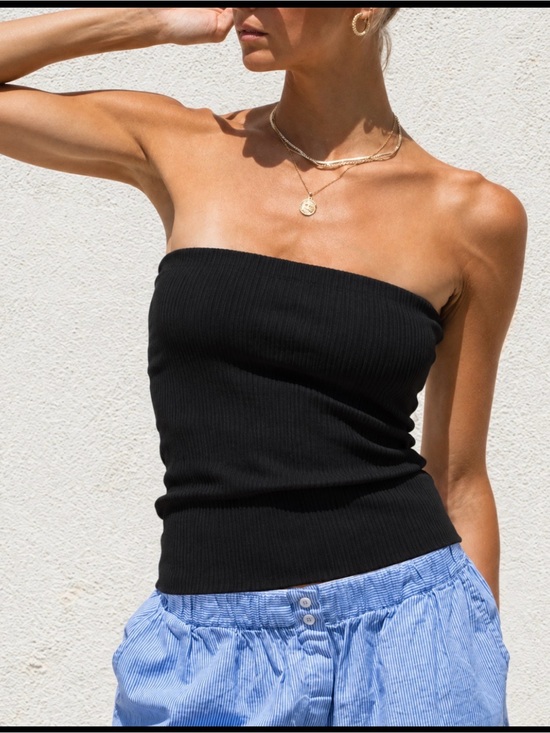 Solaí The Label Tops - NWOT BLACK  Solai The Label Knit Tube Top